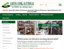 Tablet Screenshot of greenlivingaustralia.com.au
